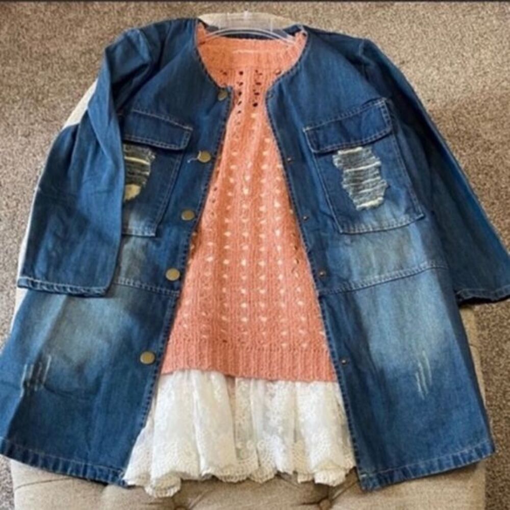 Distressed Denim Jacket - Picture 7 of 16
